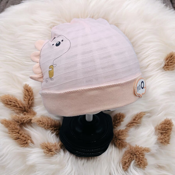 DINO BOO BABY BEANIE - SOFT CAP WITH CUTE DINOSAUR DESIGN