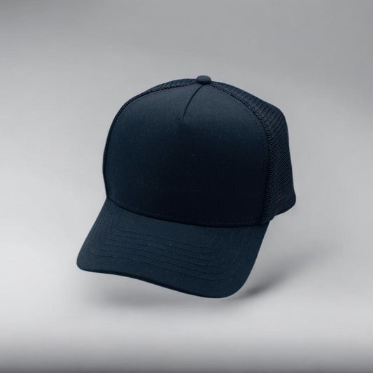 SIMPLE SUNSHADE COUPLE TRUCKER HAT BLACK