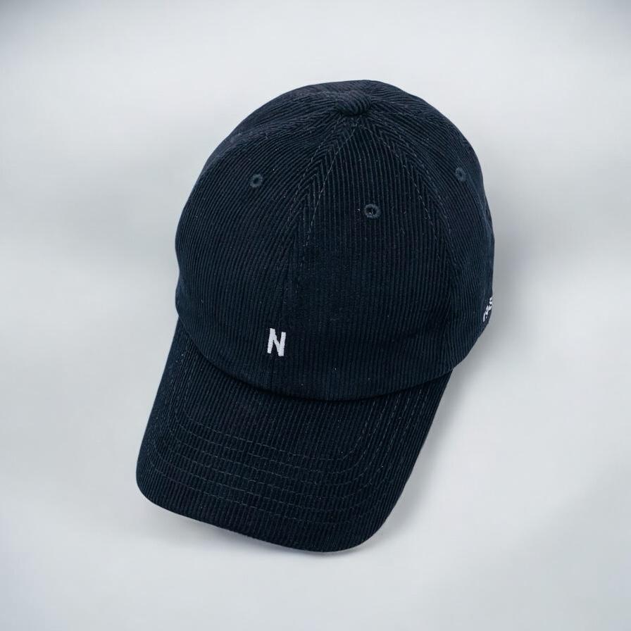 CORDUROY BASEBALL CAP BLACK